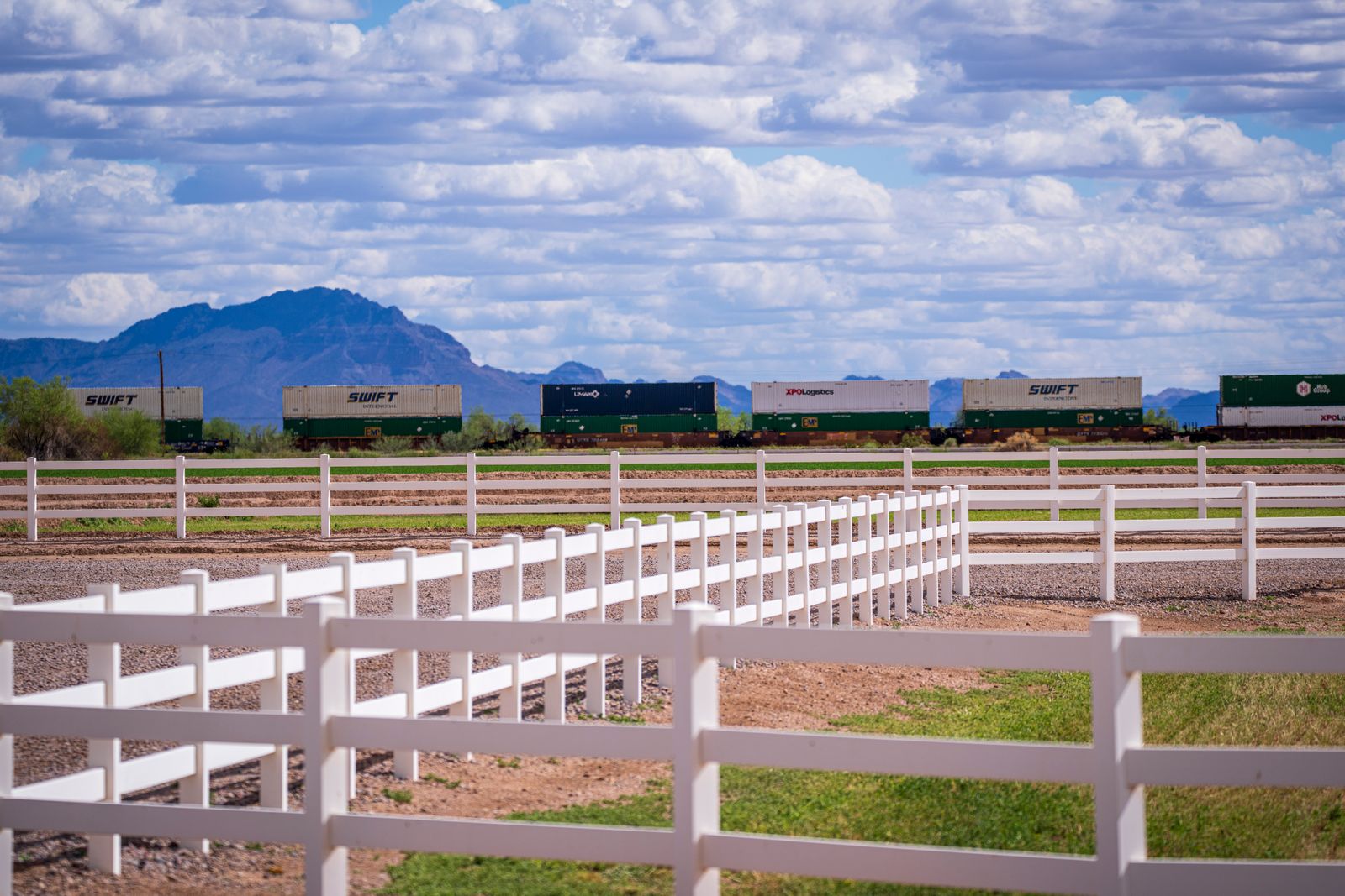 Ranch rail fence in Suffolk County