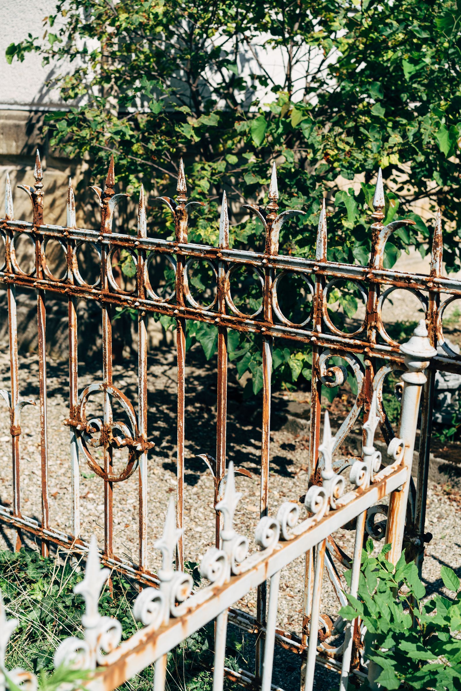 Wrought-iron-style ornamental fence in Suffolk County